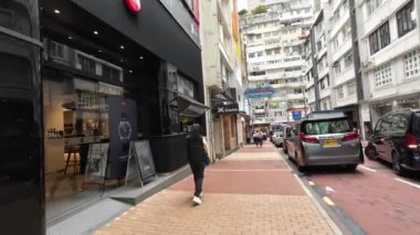 8 Mart 2023, Pak Sha Rd, Hong Kong sokak manzarası..