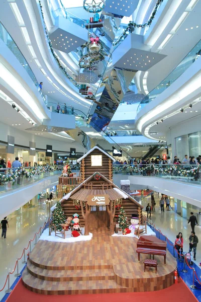Nov 2013 Fesztivál Séta Karácsonyfa Dekorációk Hong Kong — Stock Fotó