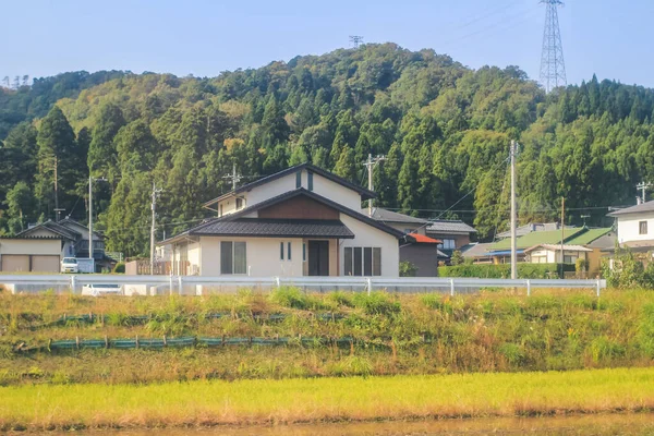 Krajobraz Tsuruga Japonia Widok Pociąg Paź 2013 — Zdjęcie stockowe