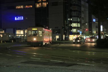 30 Ekim 2013, Japonya 'da Toyama Caddesi gece görüşünde.