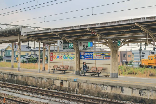 Die Landschaft Der Shinuozu Station Toyama Japan Okt 2013 — Stockfoto