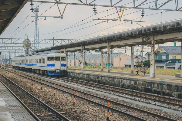 Τοπίο Του Σταθμού Shinuozu Στο Toyama Ιαπωνία Oct 2013 — Φωτογραφία Αρχείου