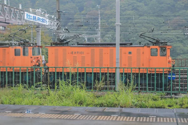 Trip Trolley Train Kurobe Gorge Japan Kurobe Gorge Railway Oct — Stock Photo, Image