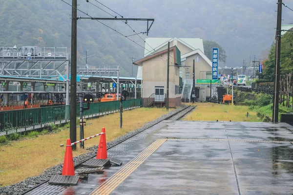 宇奈月温泉の遠山鉄道2013年10月30日 — ストック写真