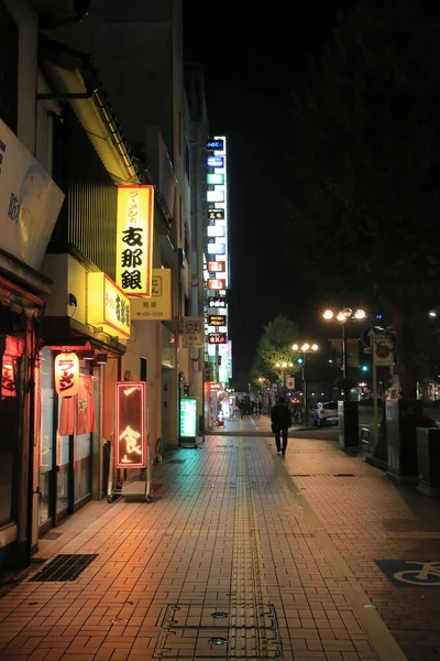 Toyama Street Night View Japan October 2013 — 图库照片