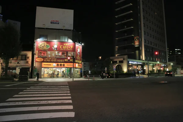 Toyama Street Night View Japan Oct 2013 — Stock Photo, Image