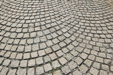 Gri Eski Taş Yol Yüzeyi Kusursuz Doku.