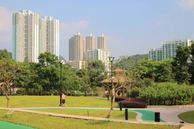 Ngau Chi Wan Parkı, Hong Kong 'un manzarası 20 Eylül 2013