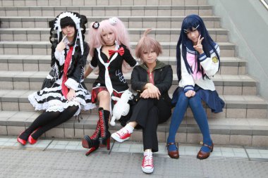 Kostüm Etkinliği 'nde, anime kostümlü profesyonel oyuncu 5 Ekim 2013