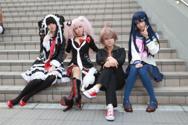 Kostüm Etkinliği 'nde, anime kostümlü profesyonel oyuncu 5 Ekim 2013