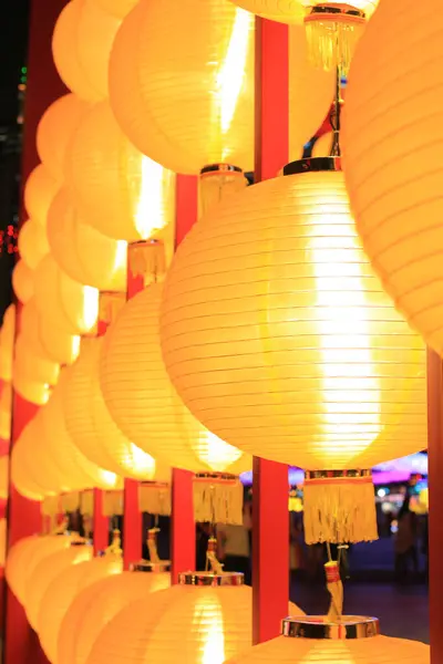 stock image Victoria Park, Chinese lanterns for moon festival, 16 Sept 2013