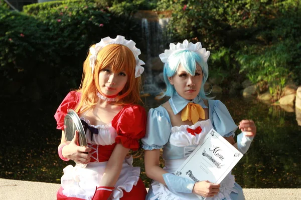 Κοστούμια Στο Cosplay Event Anime Cosplay Επαγγελματίας Gamer Οκτ 2013 — Φωτογραφία Αρχείου