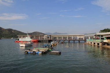 Geleneksel bir Pichic Bay Hong Kong balık köyü. 13 Ekim 2013