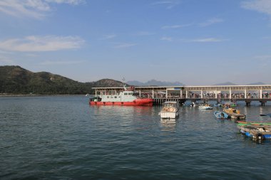 Geleneksel bir Pichic Bay Hong Kong balık köyü. 13 Ekim 2013