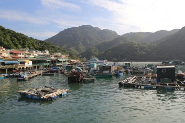 Geleneksel bir Pichic Bay Hong Kong balık köyü. 13 Ekim 2013