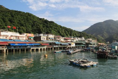 Geleneksel bir Pichic Bay Hong Kong balık köyü. 13 Ekim 2013