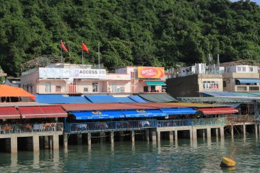 Geleneksel bir Pichic Bay Hong Kong balık köyü. 13 Ekim 2013