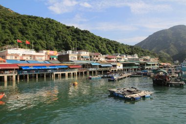 Geleneksel bir Pichic Bay Hong Kong balık köyü. 13 Ekim 2013