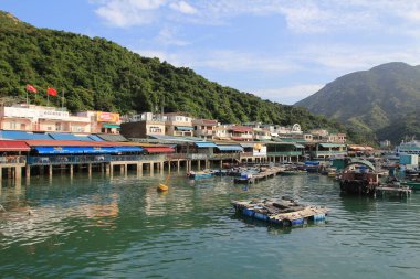 Geleneksel bir Pichic Bay Hong Kong balık köyü. 13 Ekim 2013