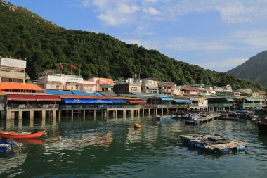 Geleneksel bir Pichic Bay Hong Kong balık köyü. 13 Ekim 2013