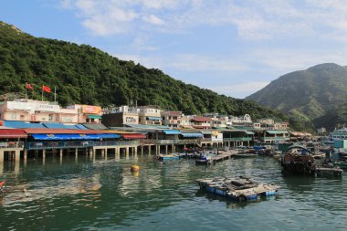 Geleneksel bir Pichic Bay Hong Kong balık köyü. 13 Ekim 2013