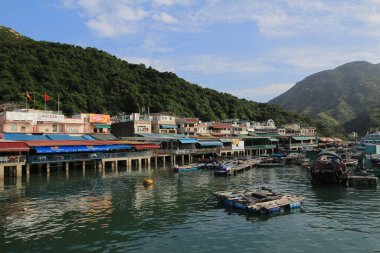 Geleneksel bir Pichic Bay Hong Kong balık köyü. 13 Ekim 2013