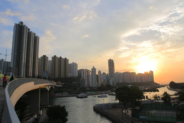 香港仔避风塘及鸭洲2013年10月13日 — 图库照片