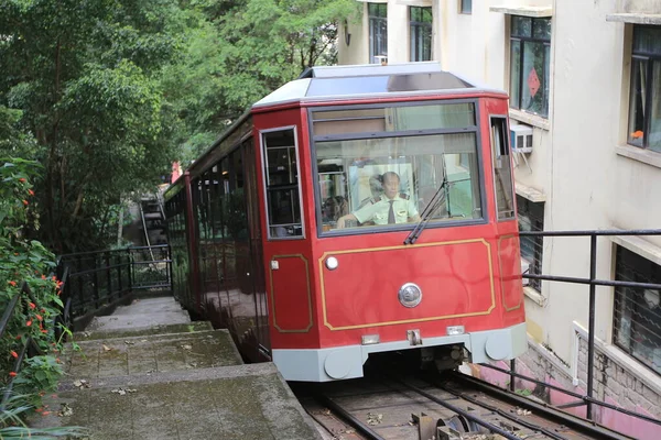 stock image the Peak Tram Kennedy Road Station, hk 13 Oct 2013