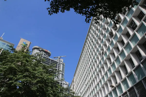 Het Kantoorgebouw Buitenkant Hong Kong Oct 2013 — Stockfoto