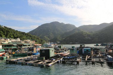 Geleneksel bir Pichic Bay Hong Kong balık köyü. 13 Ekim 2013