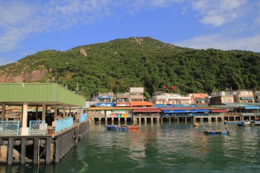 Geleneksel bir Pichic Bay Hong Kong balık köyü. 13 Ekim 2013