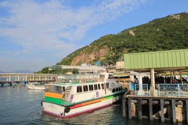 Geleneksel bir Pichic Bay Hong Kong balık köyü. 13 Ekim 2013