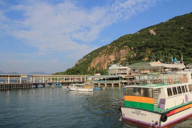 Geleneksel bir Pichic Bay Hong Kong balık köyü. 13 Ekim 2013