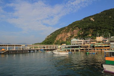 Geleneksel bir Pichic Bay Hong Kong balık köyü. 13 Ekim 2013