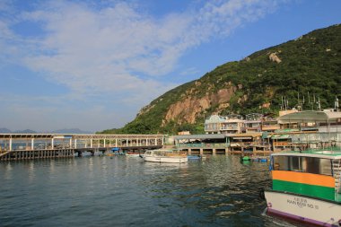 Geleneksel bir Pichic Bay Hong Kong balık köyü. 13 Ekim 2013