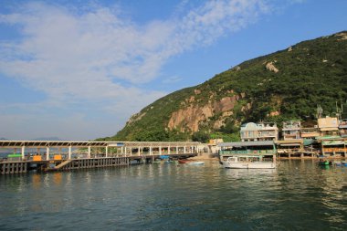 Geleneksel bir Pichic Bay Hong Kong balık köyü. 13 Ekim 2013
