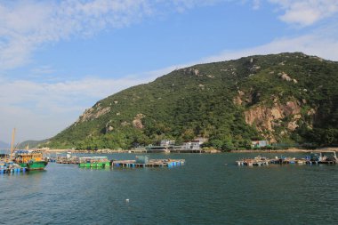 Geleneksel bir Pichic Bay Hong Kong balık köyü. 13 Ekim 2013