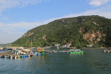 Geleneksel bir Pichic Bay Hong Kong balık köyü. 13 Ekim 2013