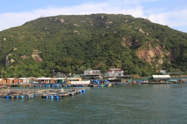 Geleneksel bir Pichic Bay Hong Kong balık köyü. 13 Ekim 2013