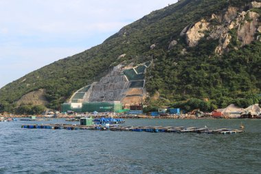 Geleneksel bir Pichic Bay Hong Kong balık köyü. 13 Ekim 2013