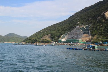 Geleneksel bir Pichic Bay Hong Kong balık köyü. 13 Ekim 2013