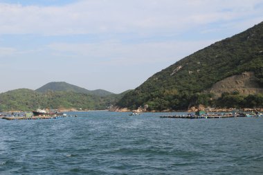 Geleneksel bir Pichic Bay Hong Kong balık köyü. 13 Ekim 2013