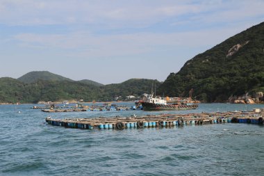 Geleneksel bir Pichic Bay Hong Kong balık köyü. 13 Ekim 2013
