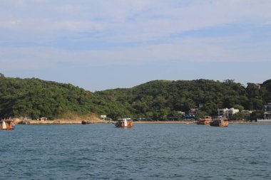 Geleneksel bir Pichic Bay Hong Kong balık köyü. 13 Ekim 2013