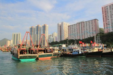 Aberdeen Tayfun Sığınakları ve Ap Lei Chau, Hong Kong 13 Ekim 2013
