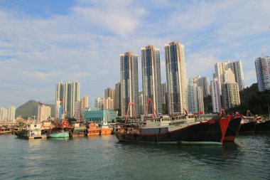 Aberdeen Tayfun Sığınakları ve Ap Lei Chau, Hong Kong 13 Ekim 2013