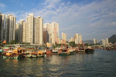 Aberdeen Tayfun Sığınakları ve Ap Lei Chau, Hong Kong 13 Ekim 2013