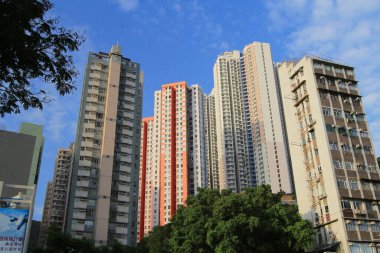Apartman blokları, Hong Kong yerleşim alanı 13 Ekim 2013