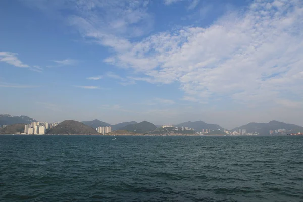 Ekim 2013 Doğu Lamma Kanalı Hong Kong Manzarası — Stok fotoğraf