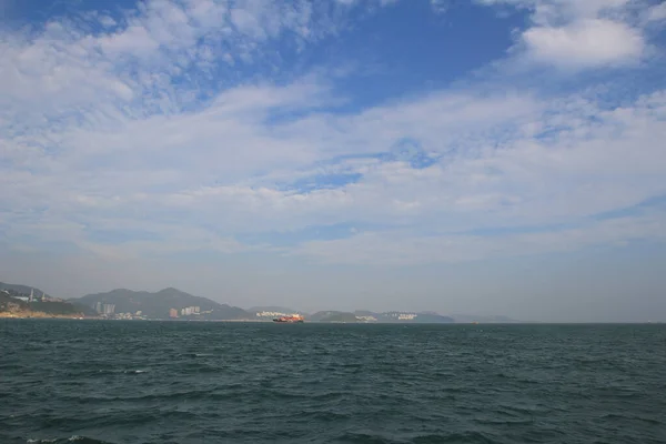 Okt 2013 Het Landschap Van East Lamma Channel Hong Kong — Stockfoto